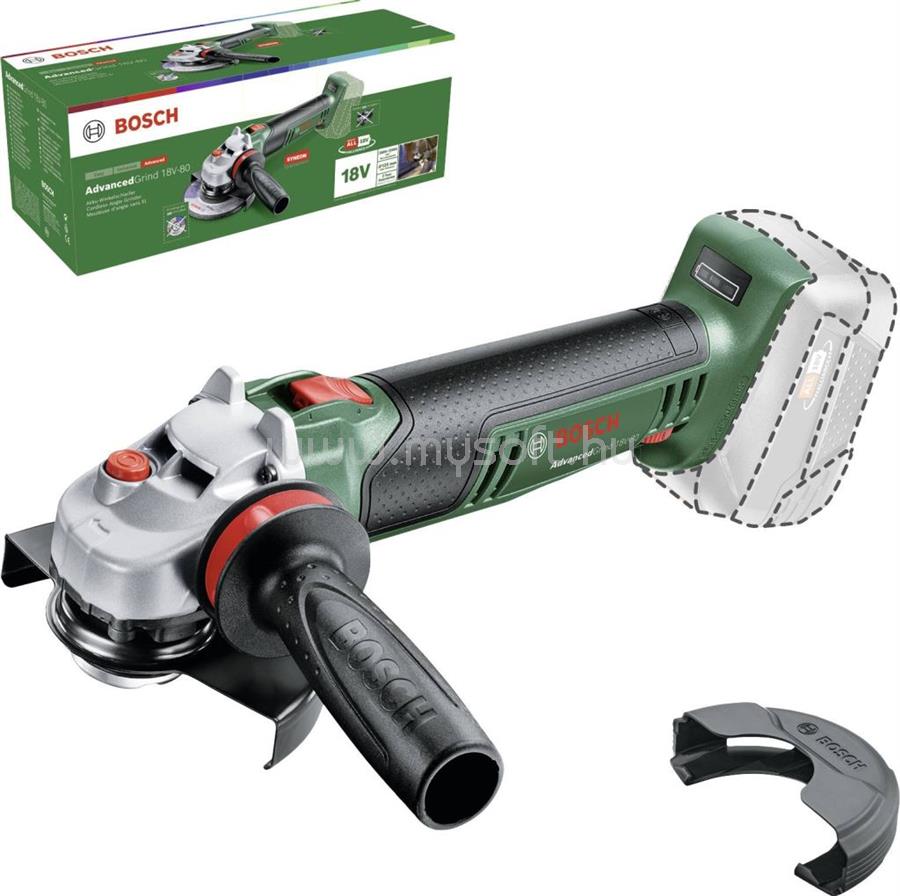 BOSCH UniversalGrind 18V-80 akkumulátoros sarokcsiszoló akku nélkül (06033E5100)