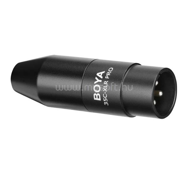 BOYA BOYA 35C-XLR Pro audió adapter 3.5mm jack - XLR adapter tápátalakítóval FEKETE