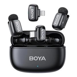 BOYA Mikrofon - mini 2-01 (Vezeték nélküli, AI zajszűrő, fekete, 2TX+2RX, Lightning, USB-C) MINI_2-01 small