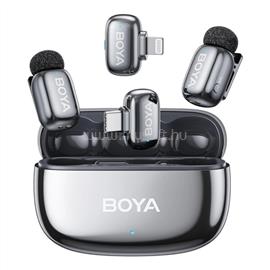 BOYA Mikrofon - mini 2-01-Space Gray ((Vezeték nélküli, AI zajszűrő, szürke, 2TX+2RX, Lightning, USB-C) MINI_2-01-SPACE_GRAY small