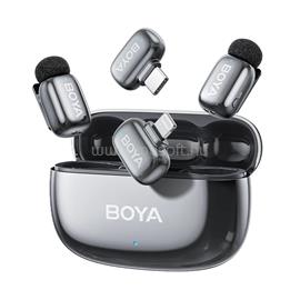 BOYA Mini 2 - 2 adó + 2 vevő (USB-C és Lightning csatlakozóval) + 1 töltőtok. - Szürke BOYA_mini_2-01-Space_Gray small