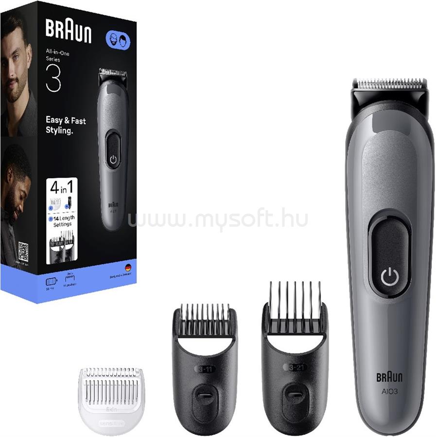 BRAUN AIO 3500 multifunkciós testszőrzet ápoló
