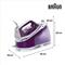 BRAUN IS 1514 VI  Gőzölős vasalóállomás 2200 W Fehér, Lila (0128807002) BRAUN_0128807002 small