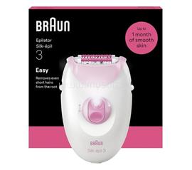 BRAUN Silk-épil Series 3 3-000 epilátor fehér-rózsaszín 10AS490220 small