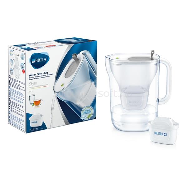 BRITA BRH1039278 Sytle Maxtra+ 2,4l szürke vízszűrő kancsó