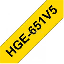 BROTHER HGe-651V5 Festékszalag sárga alapon fekete 12mm/8m HGE651V5 small