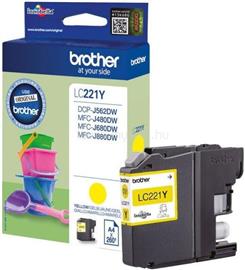 BROTHER Toner LC-221 Fekete (260 oldal) LC221Y small