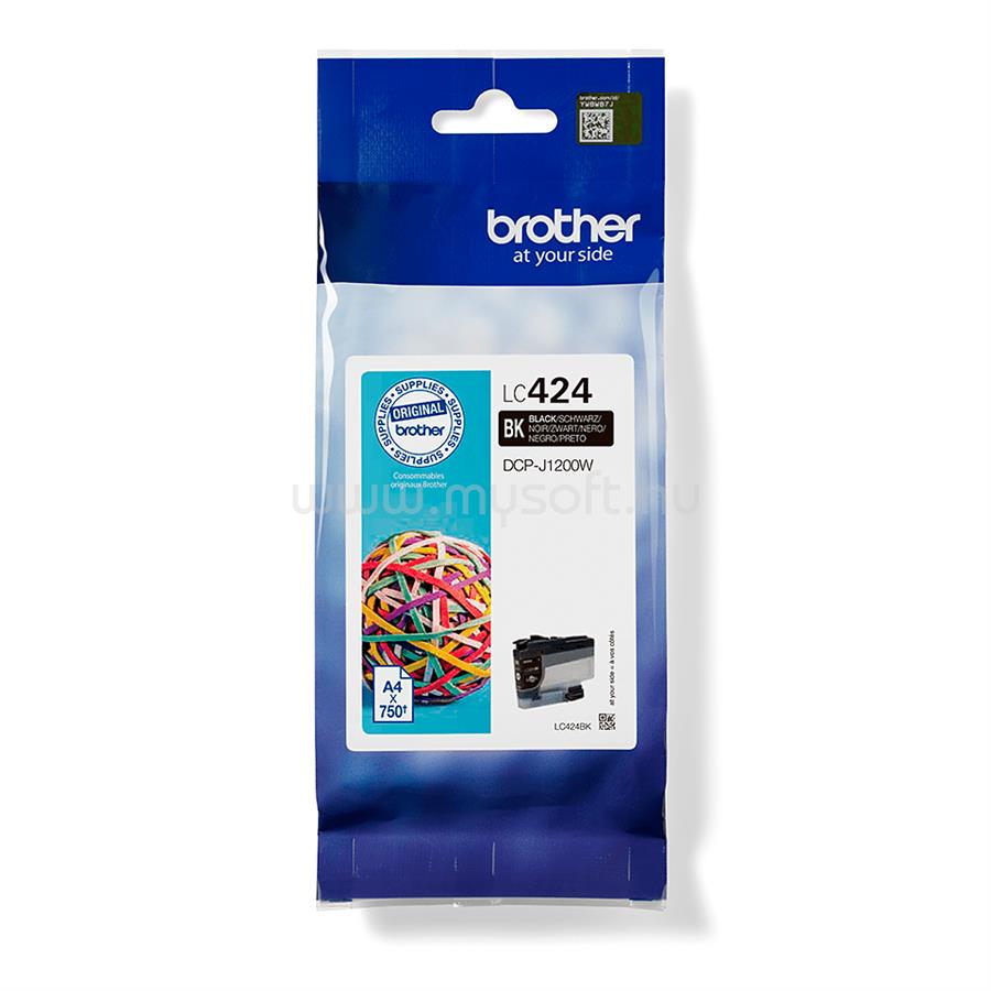 BROTHER Patron LC424BK Fekete (750 oldal)
