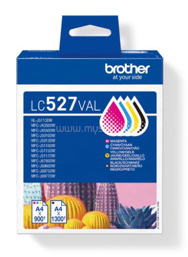 BROTHER Patron LC527BKCMY Fekete/Kék/Magenta/Sárga (1x1300 oldal/3x900 oldal)