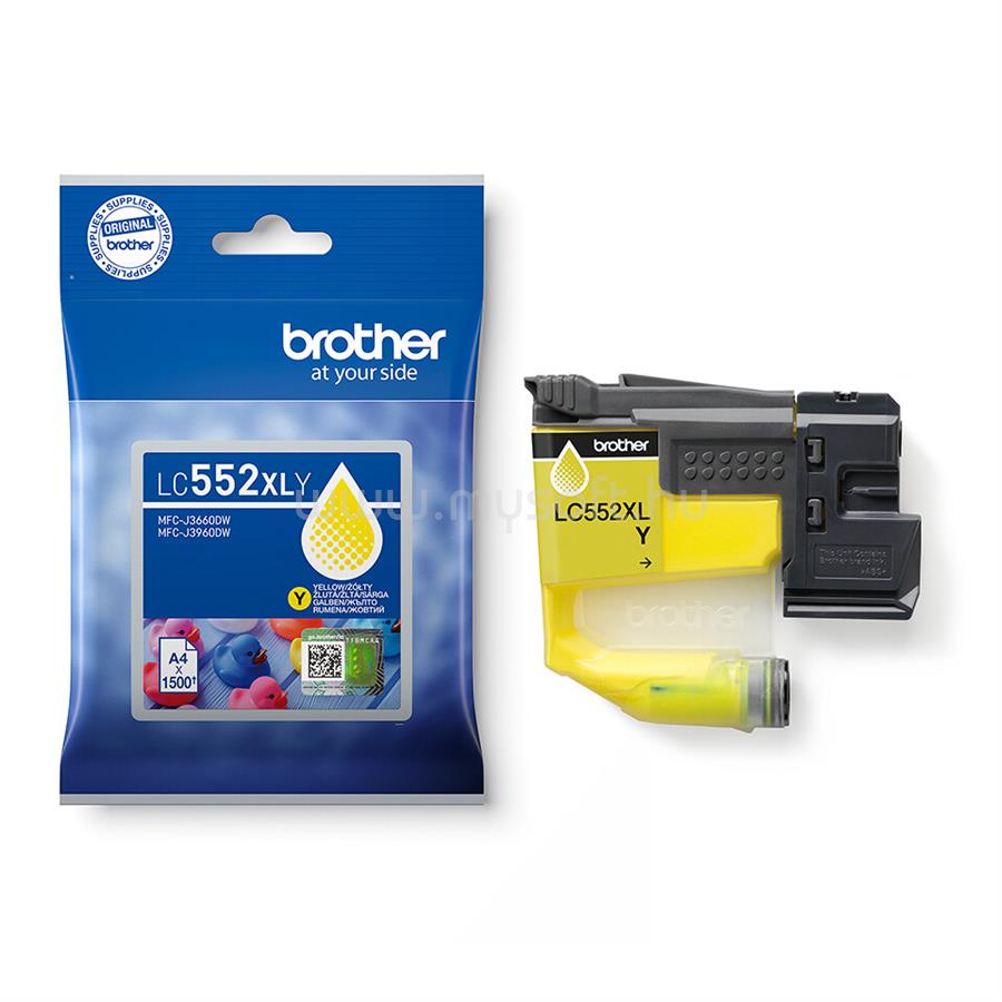 BROTHER Patron LC552XLY sárga (16,5 ml)