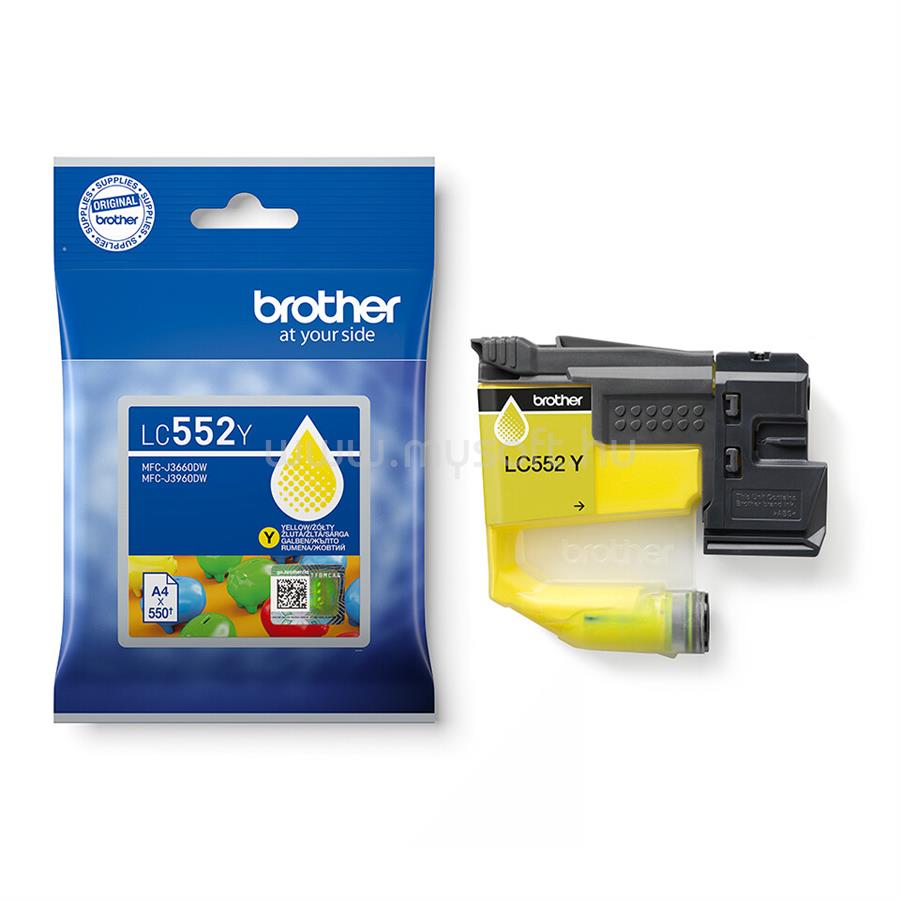 BROTHER Patron LC552Y sárga (7,2 ml)