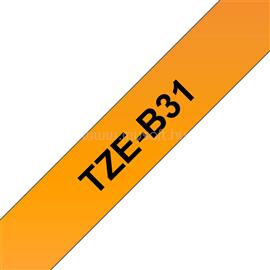 BROTHER szalag TZe-B31, Fluoreszkáló narancs alapon Fekete, Laminált, 12mm  0.47", 5 méter TZEB31 small