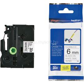 BROTHER TZe-FX211 szalag , fehér alapon fekete, Flexibilis, 6mm  0.23", 8 méter TZEFX211 small
