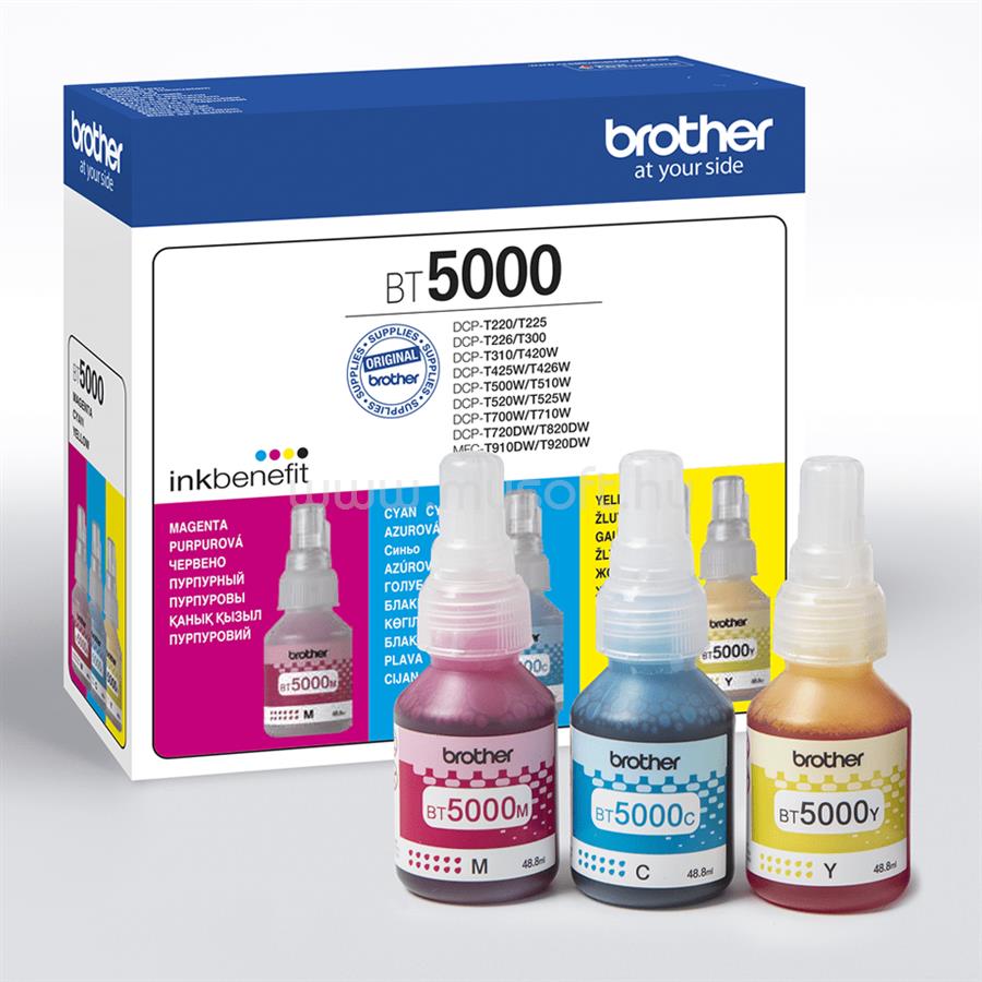 BROTHER Tintatartály BT5000CLVAL Kék/Magenta/Sárga (5000 oldal)