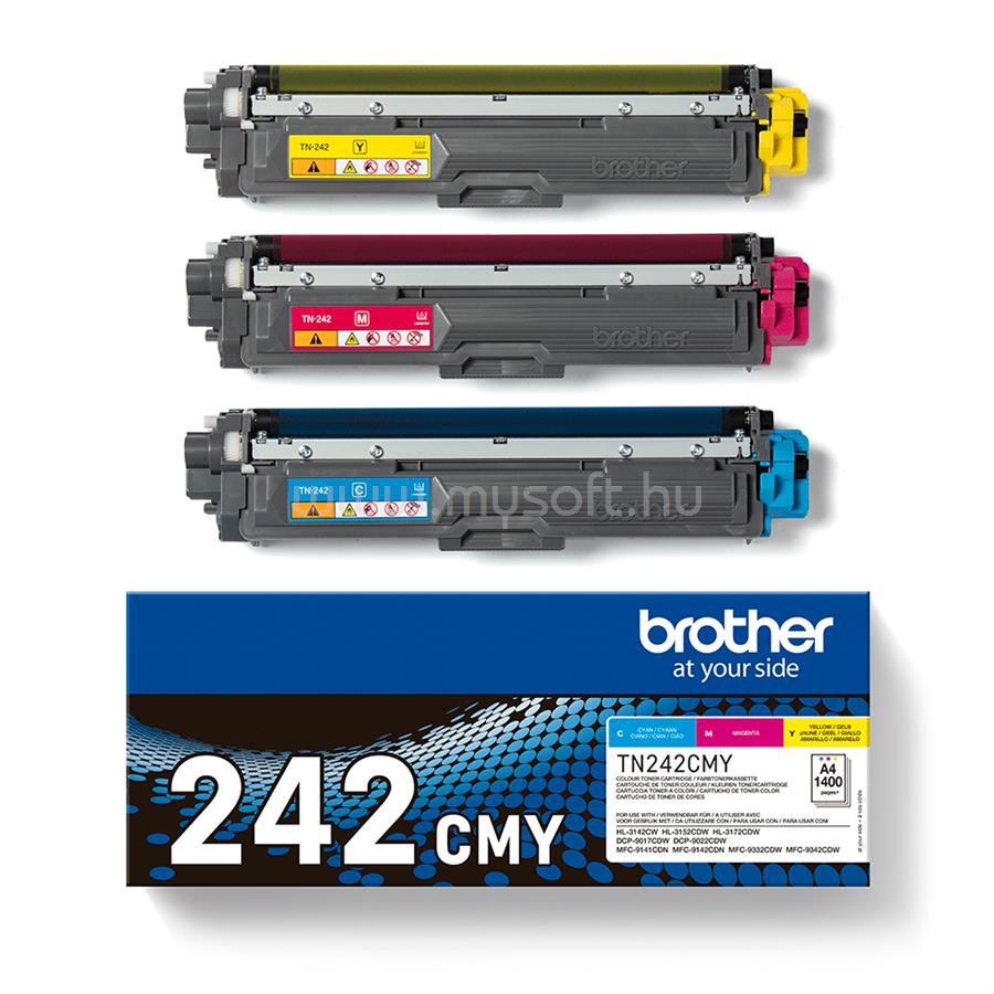 BROTHER Toner TN-242CMY Kék/Magenta/Sárga multipakk (3x1400 oldal)