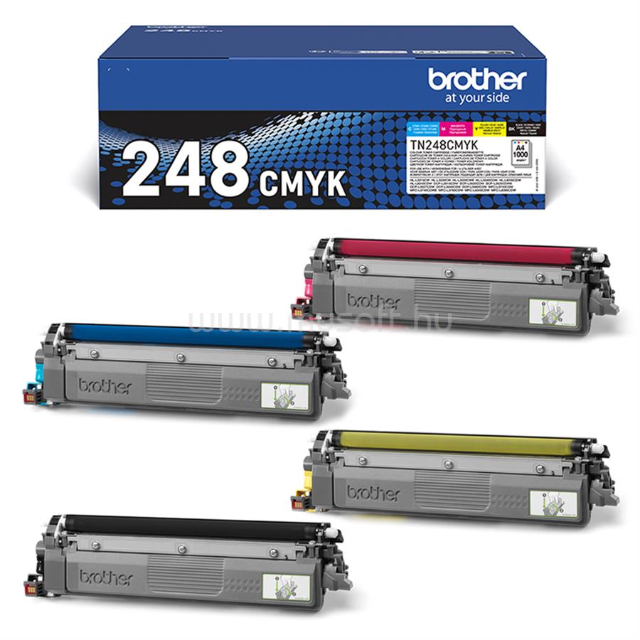 BROTHER Toner TN-248VAL Fekete/Kék/Magenta/Sárga multipakk (4x1000 oldal)