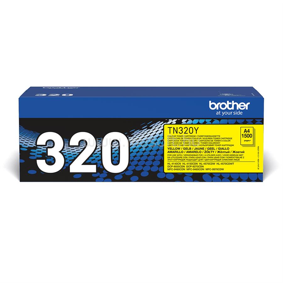 BROTHER Toner TN-320Y Sárga (1500 oldal)