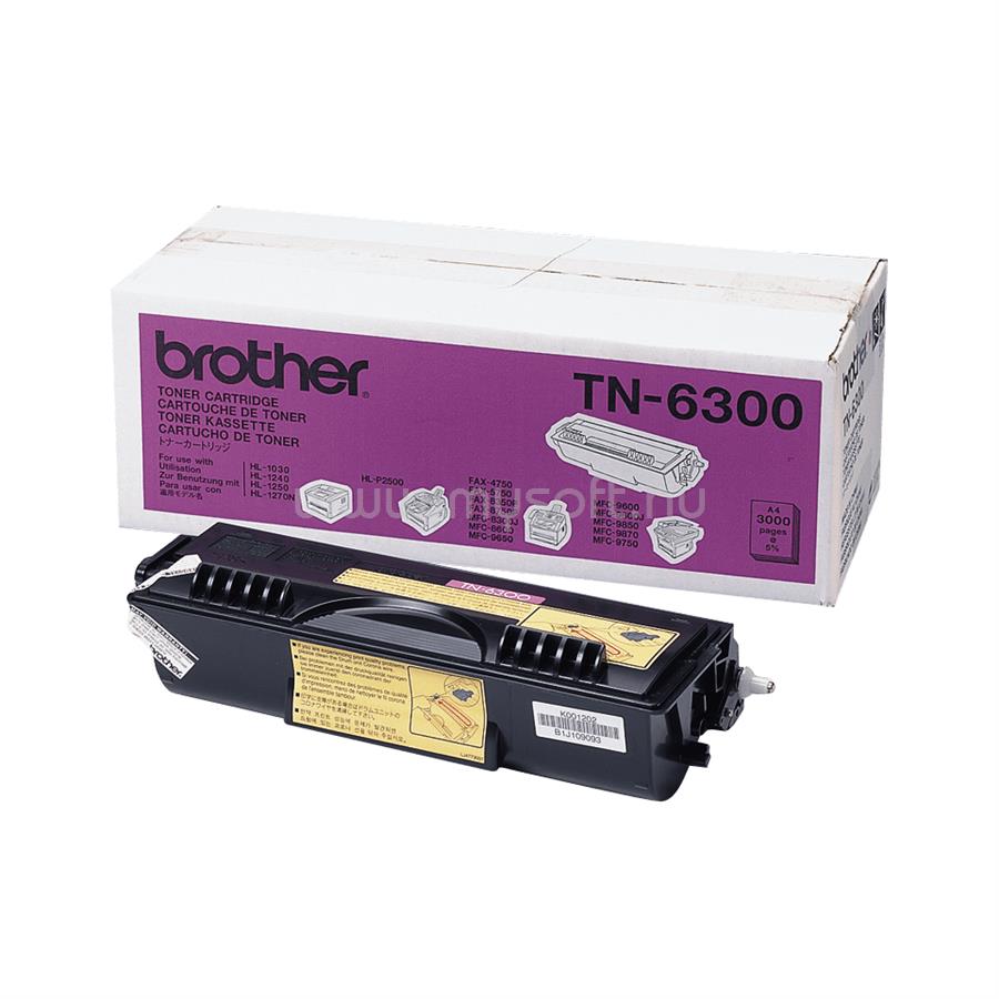 BROTHER Toner TN-6300 Fekete (3000 oldal)