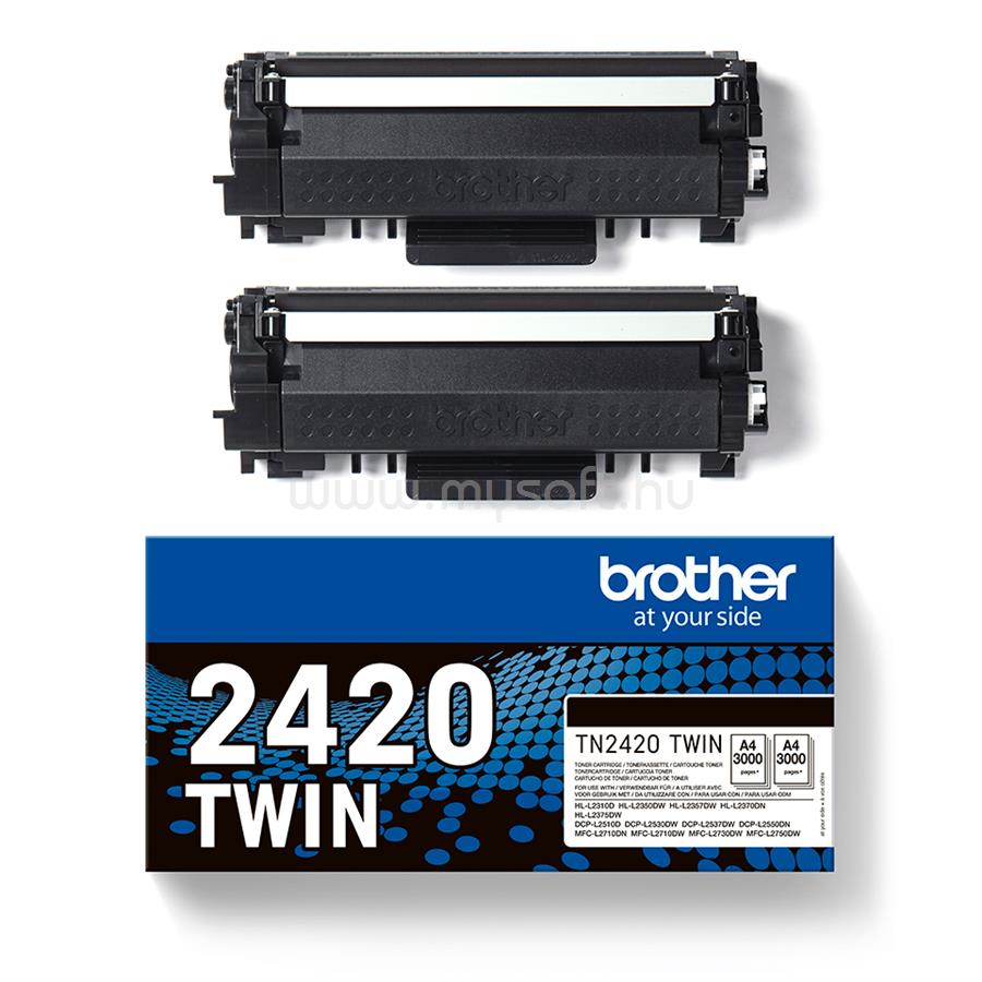 BROTHER Toner TN2420TWIN Fekete (2x 3000 oldal)