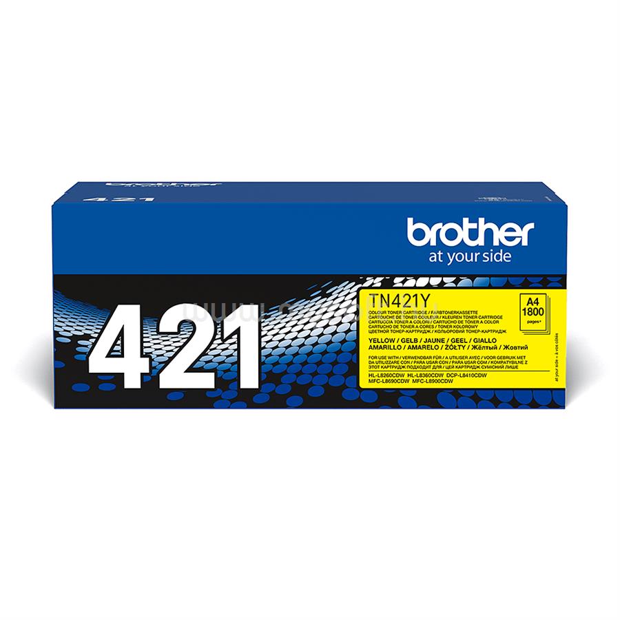 BROTHER Toner TN-421Y Sárga (1800 oldal)