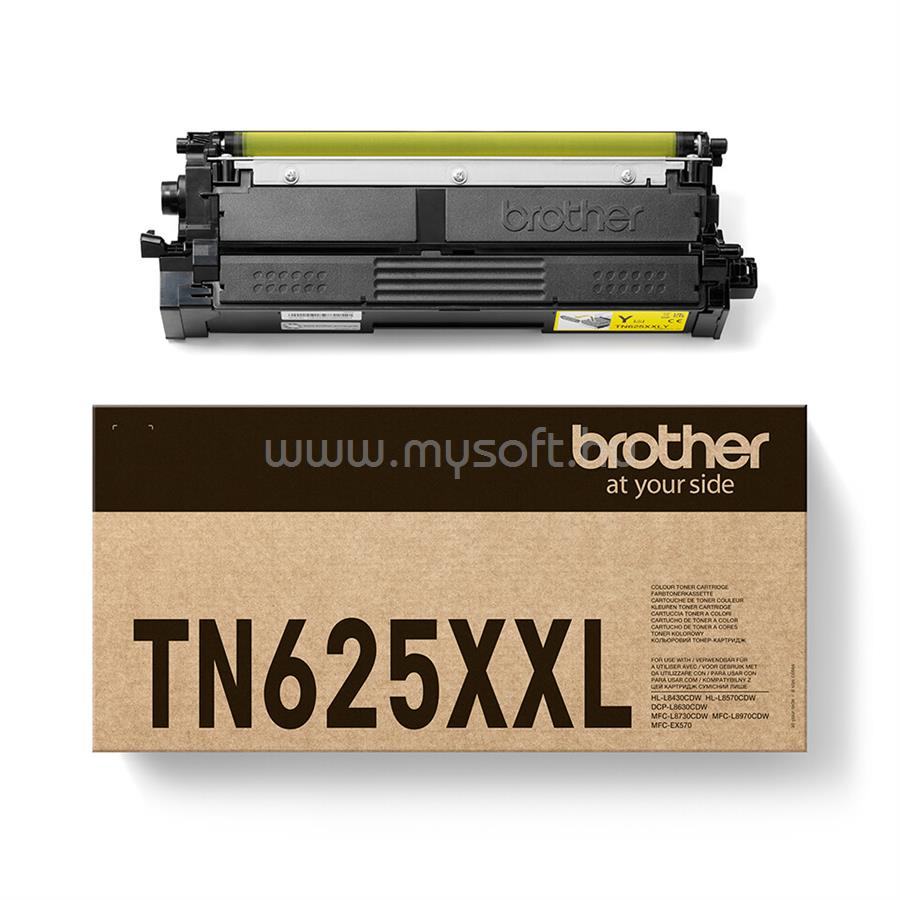 BROTHER Toner TN625XXLY Sárga (6500 oldal)