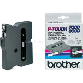 BROTHER TX-211 Laminált P-touch szalag (6mm) Black on White - 15m TX211 small