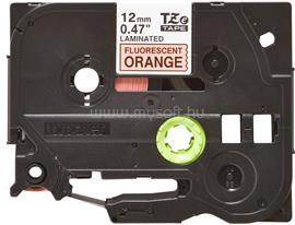 BROTHER TZe-B31 szalag , Fluoreszkáló narancs alapon Fekete, Laminált, 12mm  0.47", 5 méter TZEB31 small