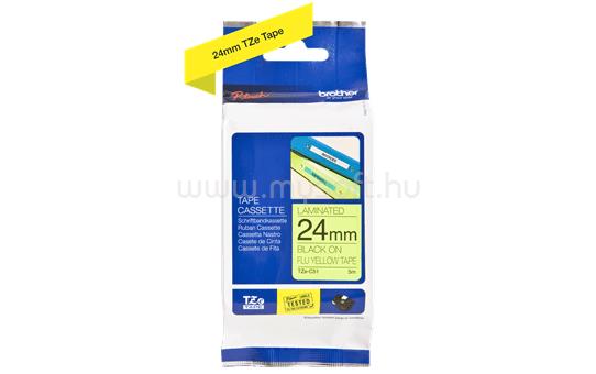 BROTHER TZe-C51 szalag fluoreszkáló neon sárga 24 mm (5m)