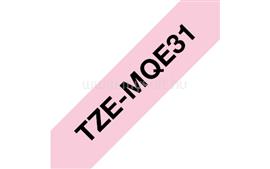 BROTHER TZe-MQE31 Pasztell rózsaszín alapon fekete szalag 12 mm széles (4m) TZEMQE31 small