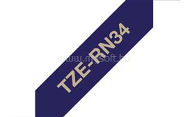 BROTHER TZe-RN34 Sötétkék alapon arany színű selyemszalag 12 mm széles (4m) TZERN34 small