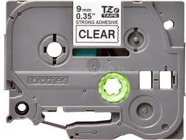 BROTHER TZe-S121 szalag átlátszó alapon fekete, erős tapadású, 9mm  0.35", 8 méter TZES121 small