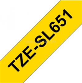 BROTHER TZeSL651 önlamináló kábeljelölő festékszalag sárga alapon fekete 24 mm TZESL651 small