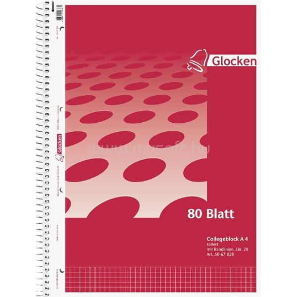 BRUNNEN Glocken A4 80l lefűzhető kockás spirálfüzet