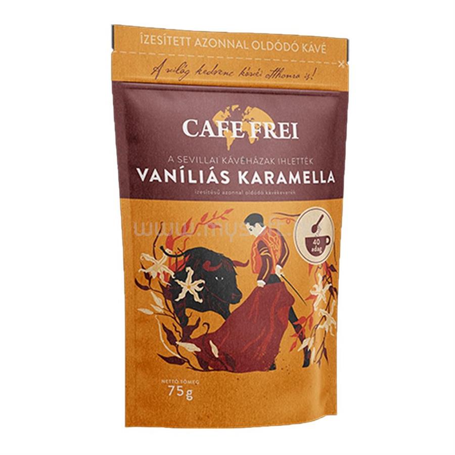 CAFE FREI Kávé instant, 75g, Vaníliás karamella