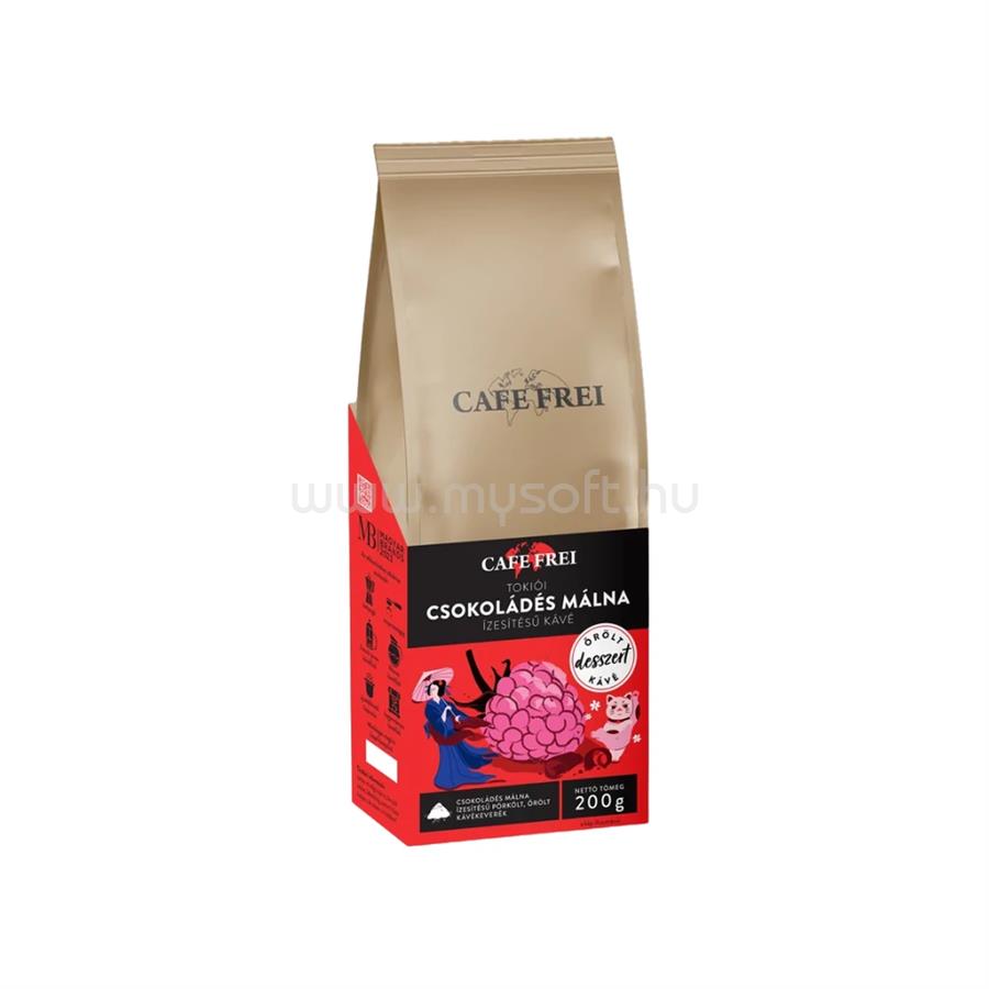 CAFE FREI Kávé őrölt, 200g, Tokiói Málna Csokoládéval