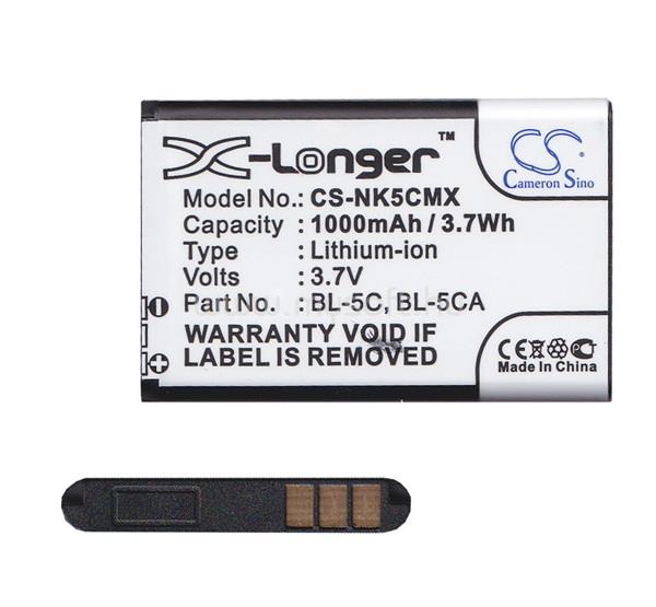 CAMERON SINO Nokia 130 (2017) / 105 (2017) / 150 (2017) CAMERON SINO akku 1000mAh LI-ION BL-5C/BR-5C/BL-5CB kompatibilis