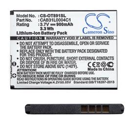 CAMERON SINO Alcatel OT-2004 CAMERON SINO akku 900mAh LI-ION CAB31L0000C1/CAB31L0004C1/CAB31L0001C1/CAB31L0000C2 kompatibilis CS-OT891SL small