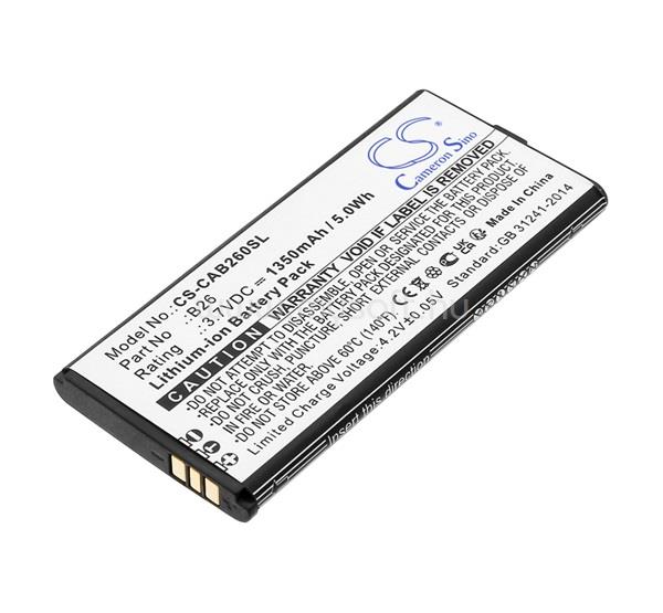 CAMERON SINO CAT B26 Li-Ion akku 3.7V / 1350mAh, CAT B26 kompatibilis, FEKETE