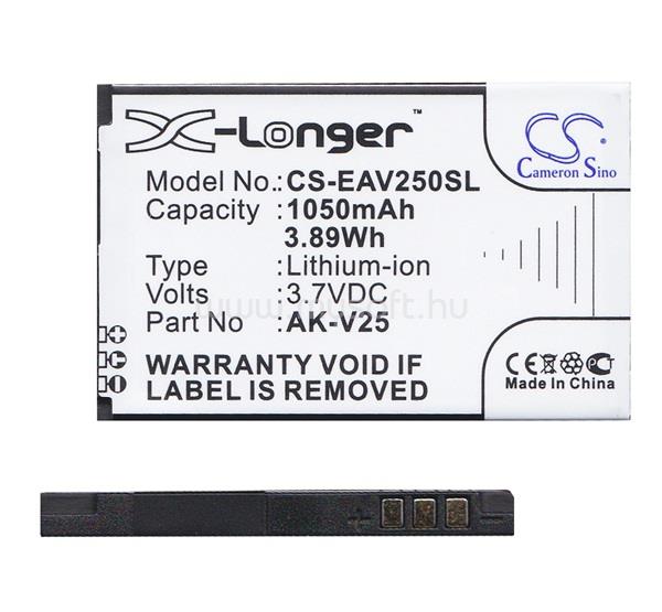 CAMERON SINO Emporia Pure Li-Ion akku 3.7V/1050mAh, Emporia AK-V25 kompatibilis, FEKETE