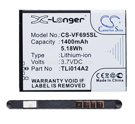 CAMERON SINO Alcatel OT-2008G / Pixi 3 4.5 CAMERON SINO Li-Ion akku 3.7V/1400mAh, Vodafone TLi014A2 kompatibilis, FEKETE CS-VF695SL_ small