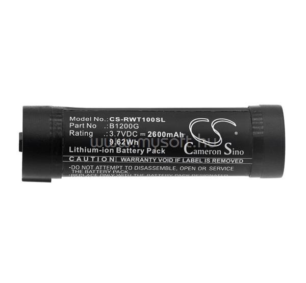 CAMERON SINO Li-Ion akku 3.7V/2600mAh, RealWear B1200G kompatibilis, FEKETE
