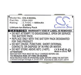 CAMERON SINO Siemens CF62 / S65 / M65 Li-Ion akku 3.7V/600mAh, BenQ-Siemens EBA-660 kompatibilis, SZÜRKE CS-CX65SL small