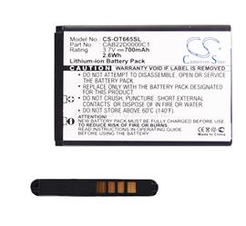CAMERON SINO Telenor One Touch CAMERON SINO Li-Ion akku 3.7V/700mAh, Alcatel CAB22B0000C1 kompatibilis, FEKETE CS-OT665SL small