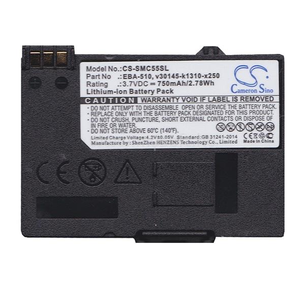 CAMERON SINO Siemens M55 / A55 / S55 CAMERON SINO Li-Ion akku 3.7V/750mAh, Siemens EBA-510 kompatibilis, FEKETE