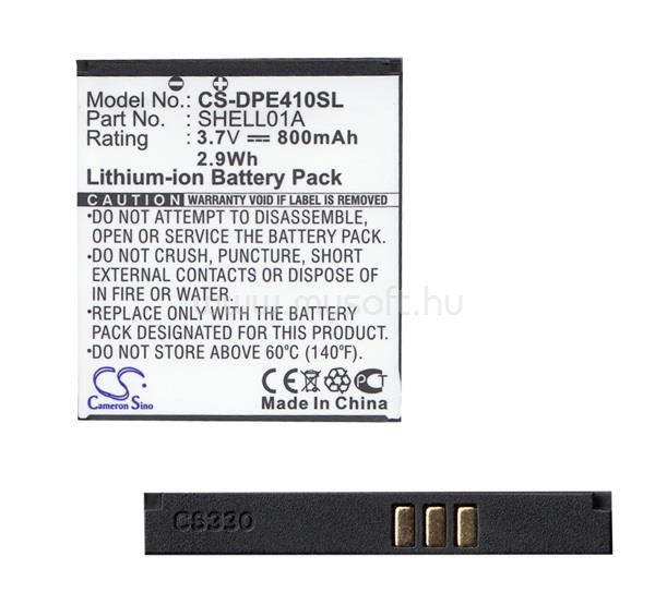CAMERON SINO Doro 409 Li-Ion akku 3.7V/800mAh, Doro CareClamshell kompatibilis, FEKETE