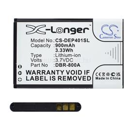 CAMERON SINO Doro 1370 Li-Ion akku 3.7V/900mAh, Brondi W11 kompatibilis, FEKETE CS-DEP401SL small
