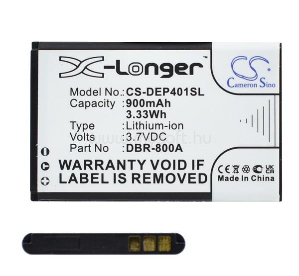 CAMERON SINO Doro 1370 Li-Ion akku 3.7V/900mAh, Brondi W11 kompatibilis, FEKETE