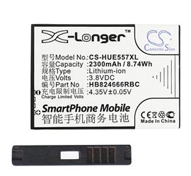 CAMERON SINO Li-Ion akku 3.8V/2300mAh, Huawei HB824666RBC kompatibilis, FEKETE CS-HUE557XL small