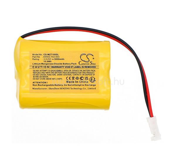CAMERON SINO Li-MnO2 akku 3.0V / 5000mAh, Okuma E5503-702-003 kompatibilis, SÁRGA