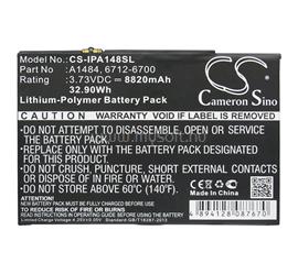 CAMERON SINO IPAD Air Li-Polymer akku 3.73V/8820mAh, Apple 6712-6700 kompatibilis, FEKETE CS-IPA148SL small